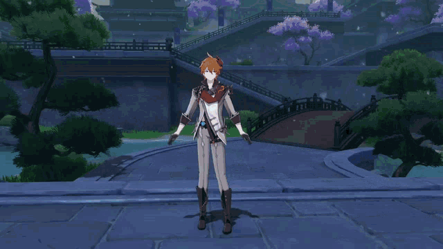 a man in a video game is standing in front of a whale