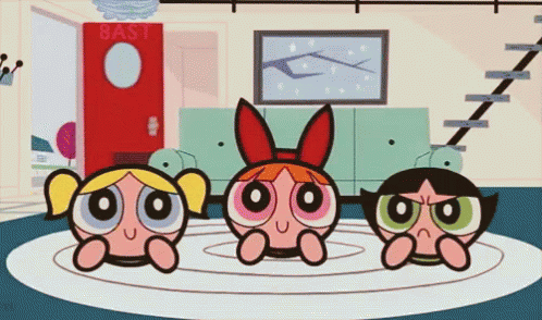 When Your Show Is On GIF - Powerpuff Girls Watching Tv GIFs