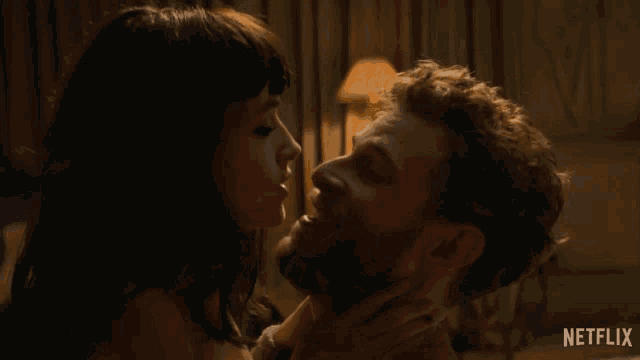 a man and woman kissing with the words nice to meet you