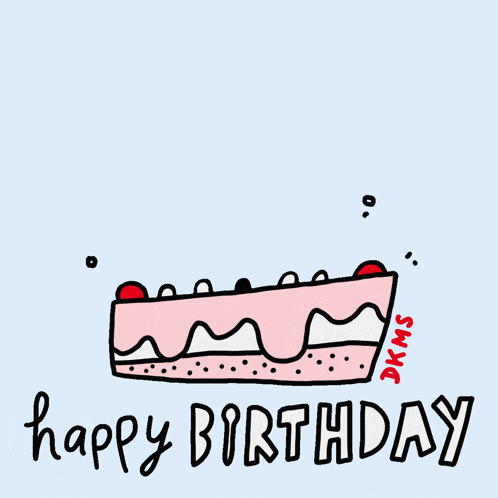 a pink birthday cake with candles and the words happy birthday