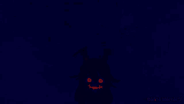 a drawing of a rabbit with red eyes and a smiley face says dante mercer