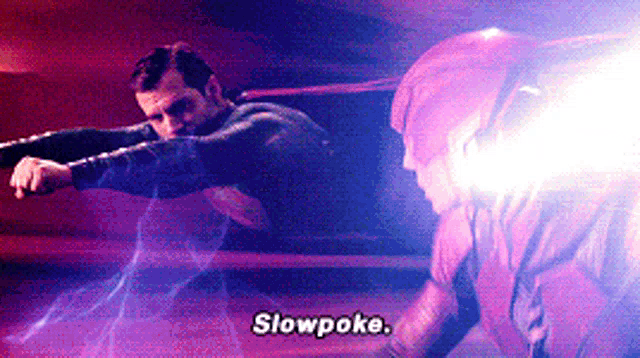 a man in a boxing ring with the words slowpoke on the bottom right