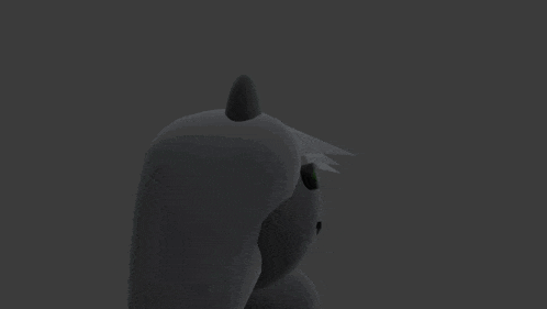 a 3d model of a black cat with a skull on its head
