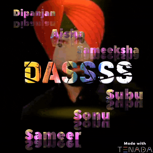 a picture of a man wearing a red turban with the words dasss written above him