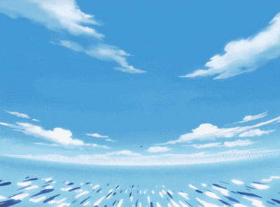 a close up of a cartoon character flying in the air