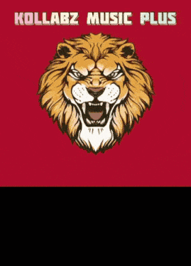 a picture of a lion with the words kollabz music plus written below it