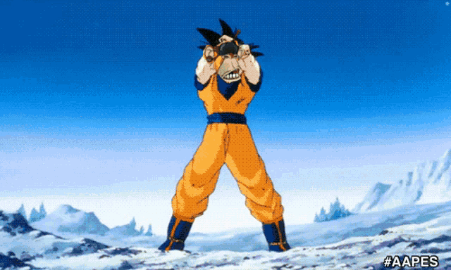 a picture of a cartoon character with the hashtag #aapes on the bottom right