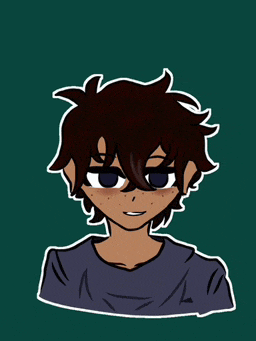 a drawing of a young boy with brown hair