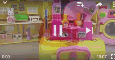 a video of a doll house and a washer and dryer with the time of 10:07