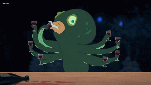 The Princess And The Frog Octopus GIF - The Princess And The Frog Octopus Drink GIFs
