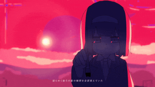 a cartoon of a girl in a suit and tie with chinese writing on the bottom