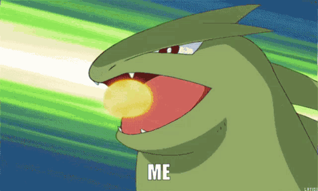 a cartoon of a pokemon with the word me in the lower right corner
