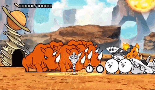 a cartoon of a group of animals with a planet in the background and a score of 80000/80000