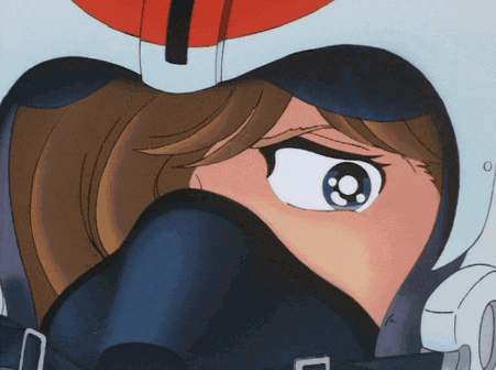 a cartoon drawing of a woman wearing a helmet and mask