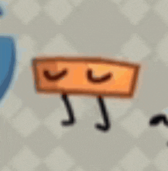 a cartoon drawing of a box with two faces and legs .