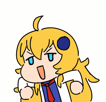a cartoon drawing of a girl with long blonde hair and a red tie
