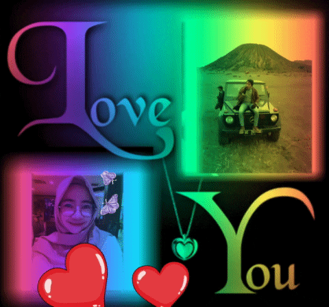 a collage of images with the words love and you