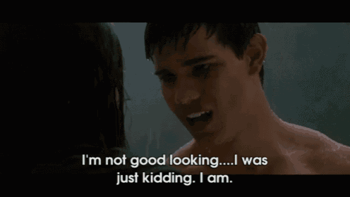Obviously I'M Kidding, Look At My Face. GIF - Wilight Jacob Bella GIFs