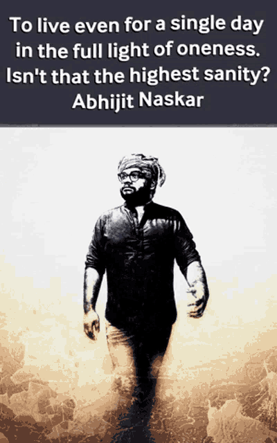 a poster with a quote by abhijit naskar