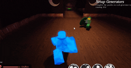 a screenshot of a video game that says setup generators on it