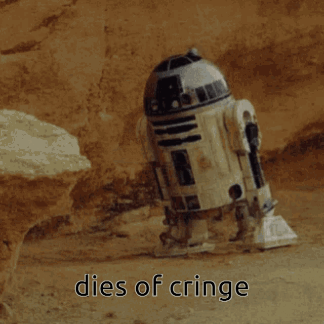 Dies Of Cringe Star Wars GIF - Dies Of Cringe Star Wars R2d2 GIFs