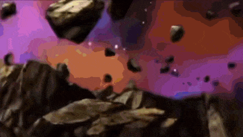 a bunch of rocks falling from the sky