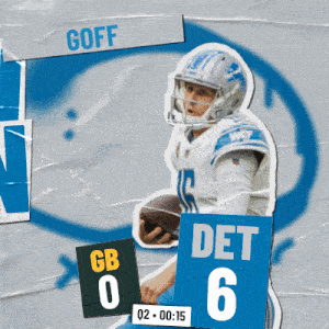 a picture of a football player with the name goff on it