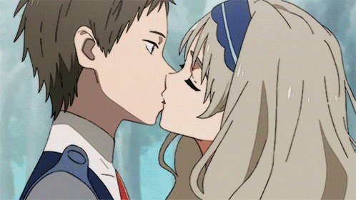 Kiss Anime GIF - Kiss Anime Shy GIFs