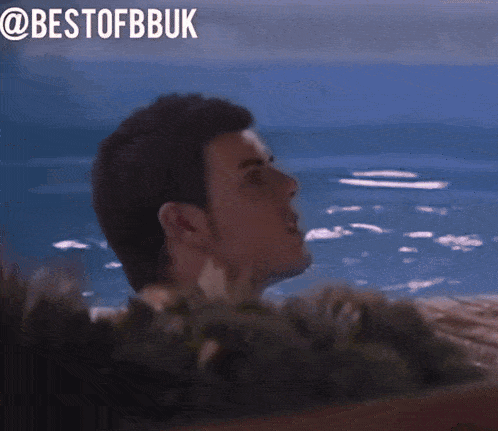 a man standing next to a woman in a swimming pool with the hashtag bestofbbuk