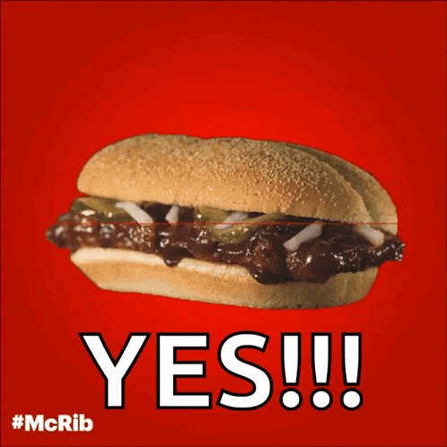 a bunch of sandwiches with the word yes on it