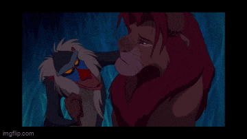 a lion and a baboon from the lion king with cope harder written on the bottom