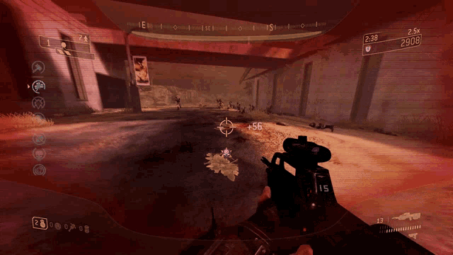 a video game is being played with a purple circle in the center