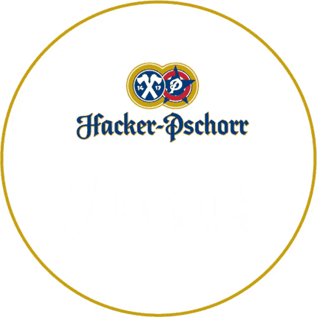a logo for hacker-pschorr domisl with a gold circle around it