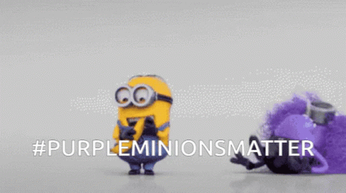 Purple Minions Matter Minion GIF - Purple Minions Matter Purple Minion Minion GIFs