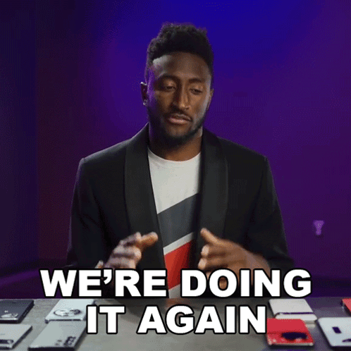 We'Re Doing It Again Marques Brownlee GIF - We'Re Doing It Again Marques Brownlee We'Re Going Through This Once More GIFs