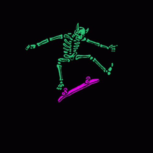 Yeah Skate GIF - Yeah Skate Skeleton GIFs