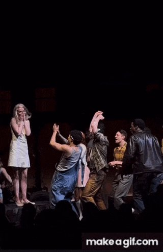 a group of people are dancing on a stage with the words make a gif.com visible in the corner