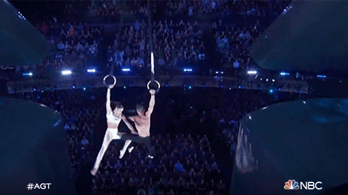 Aerial Act Duo Rings GIF - Aerial Act Duo Rings America'S Got Talent GIFs