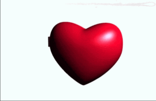 a red heart on a white background with a few lines on it