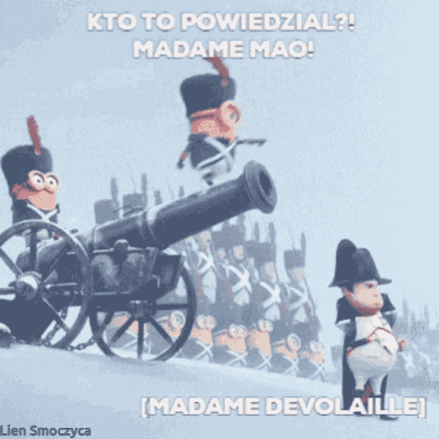 a picture of a cannon with the caption madame mao