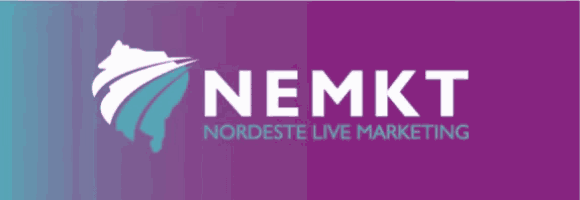 a logo for nemkt nordeste live marketing with a purple background