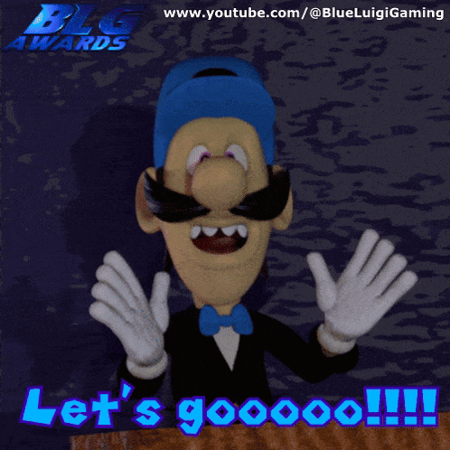 a cartoon character says let 's goooo on a youtube ad