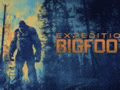 a painting of a bigfoot standing in the woods