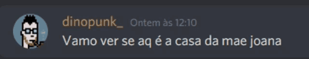 a screenshot of a text message with the name dinopunk