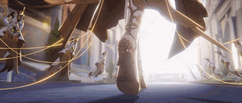 a woman 's feet are shown in a video game