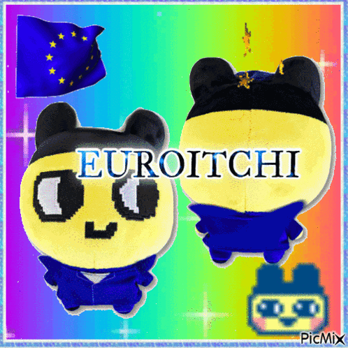 a picture of a stuffed animal with the word euroitchi on it