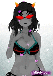 a picture of a girl in a bikini with the website glitterfy.com