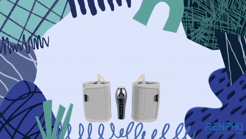 an advertisement for renpho shows a shaving machine