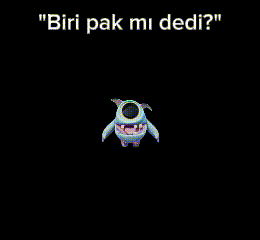 a picture of a monster with the words " biri pak mi dedi " written on it