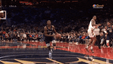 a basketball game is being broadcast on nbc sports